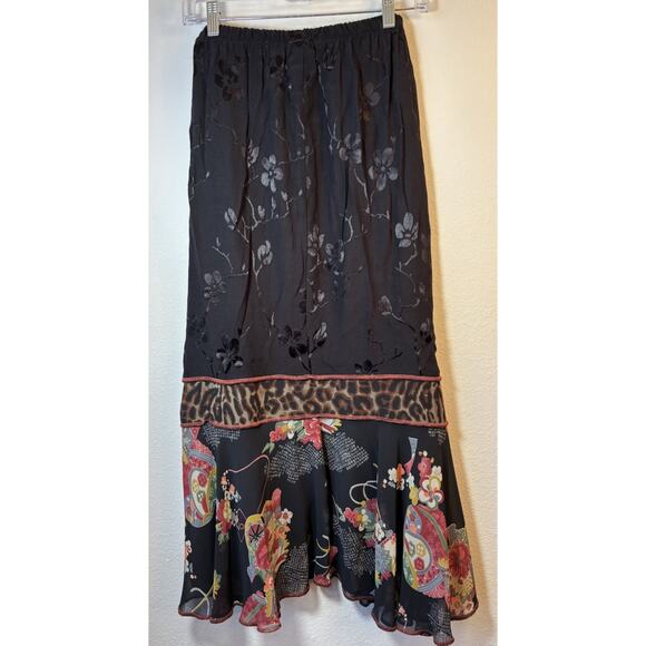 Spencer Alexis Floral Black Maxi Size L
Midi Skirt Ruffle Hem Whimsy Fairycore - Picture 5 of 14